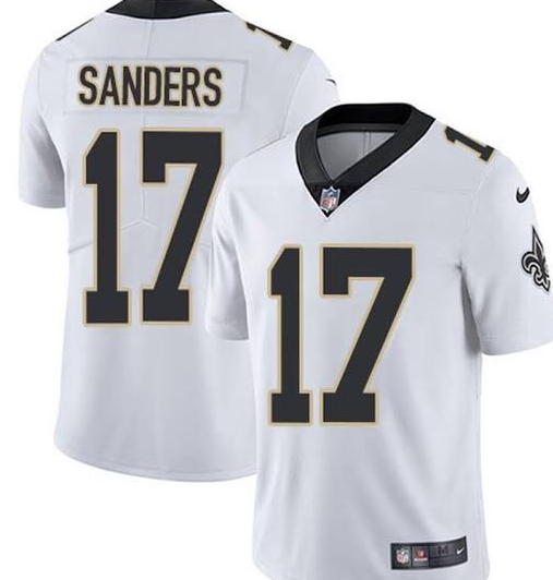 NFL New Orleans Saints #17 Sanders white jersey