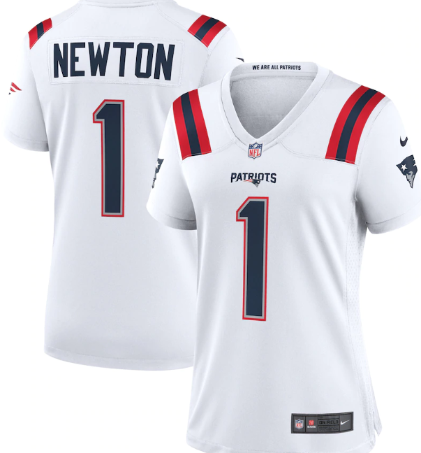New England Patriots #1 newton white women jersey