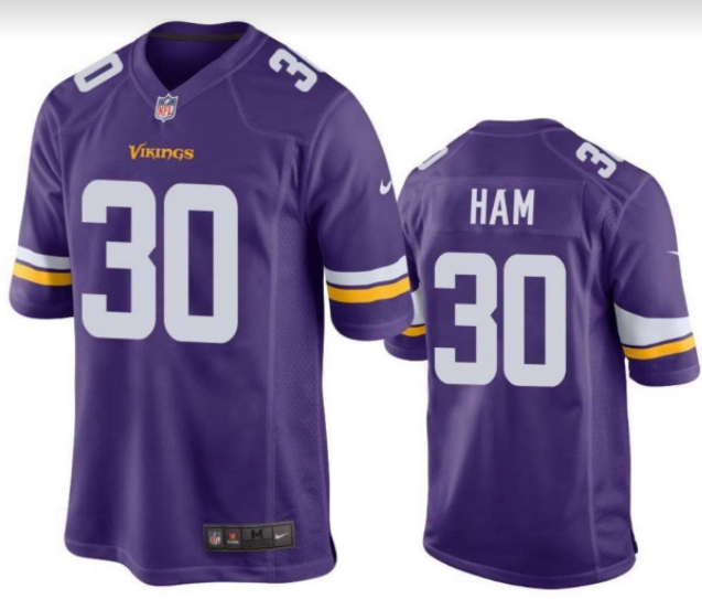 Minnesota Vikings #30HAM purple jersey