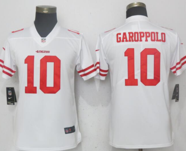 49ers-10-Jimmy-Garoppolo-White women jersey