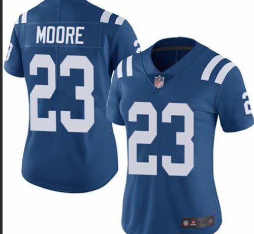Colts #23 Kenny Moore blue women jersey