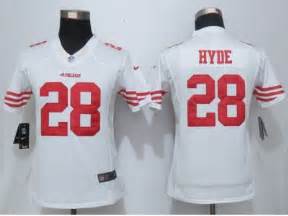 Nike-49ers-28-Carlos-Hyde-white -Women-Limited-Jersey