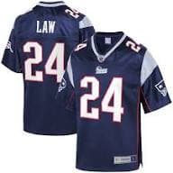 New England Patriots #24 Law blue jersey