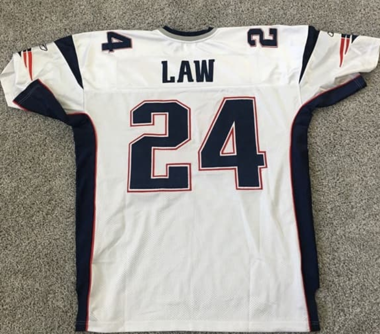 New England Patriots #24 Law white jersey