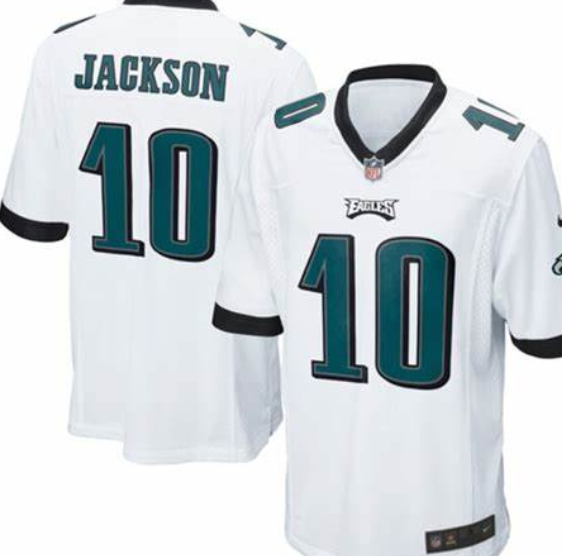 Eagles-10-DeSean-Jackson white jersey