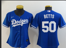 Dodgers-50-Mookie-Betts women jersey