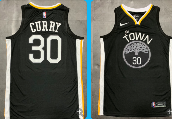 Warriors-30-Stephen-Curry black heat appied jersey