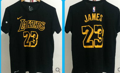 Los Angeles Lakers #23 LeBron James black -t shirts