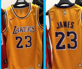 Lakers-23-Lebron-James yellow throwback heat applied jersey