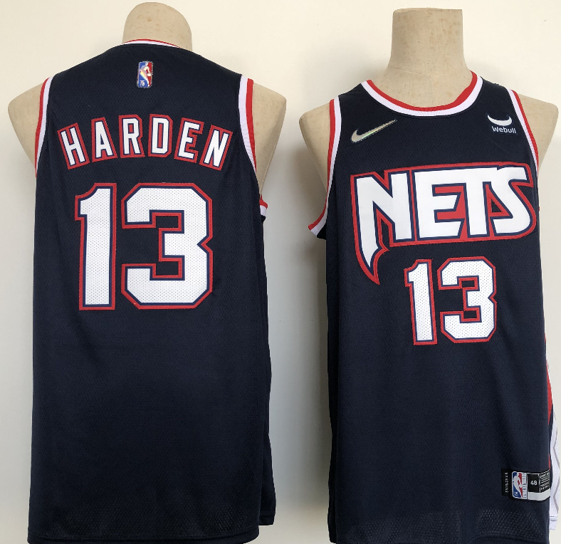 Men's Brooklyn Nets #13 James Harden 2022 Navy Swingman City Edition