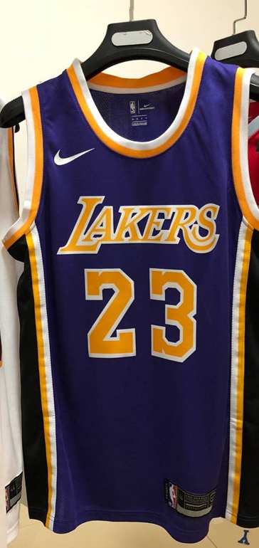 Lakers-23-Lebron-James purple throwback heat applied jersey