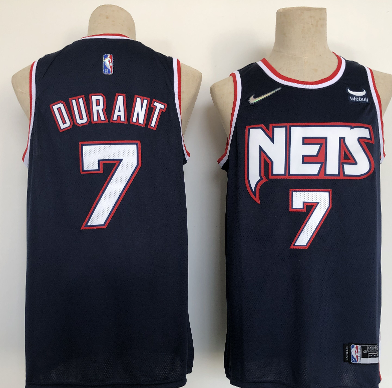 Men's Brooklyn Nets #7 Kevin Durant 2022 Swingman Navy City Edition Anniversary