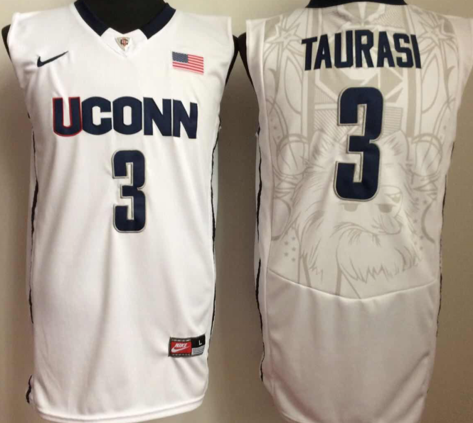 UConn-Huskies-3-Diana-Taurasi-White-College-Basketball-Jersey