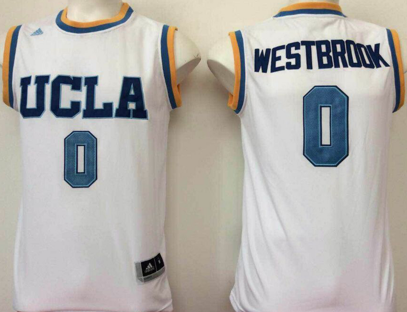 UCLA-Bruins-0-Russell-Westbrook-White-College-Basketball-Jersey