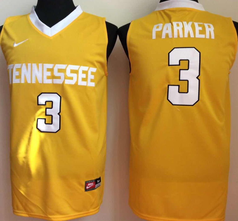 Tennessee-Volunteers-3-Candace-Parker-Yellow-College-Basketball-Jersey