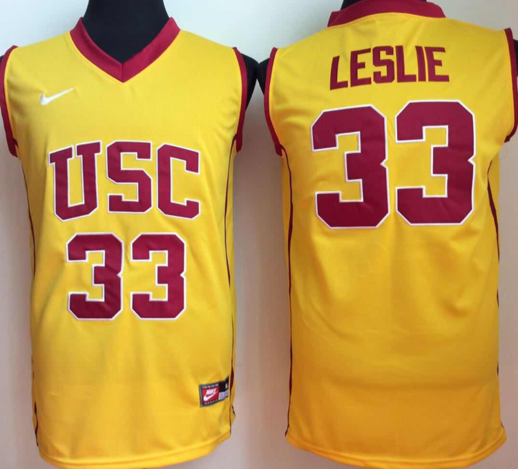 USC-Trojans-33-Lisa-Leslie-Yellow-College-Basktball-Jersey