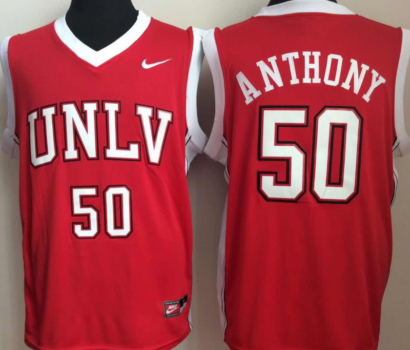 Unlv-Rebels-50-Greg-Anthony-Red-College-Basketball-Jersey
