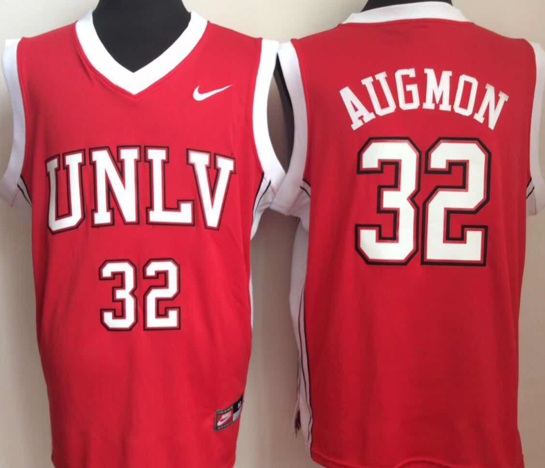 Unlv-Rebels-32-Stacy-Augmon-Red-College-Basketball-Jersey
