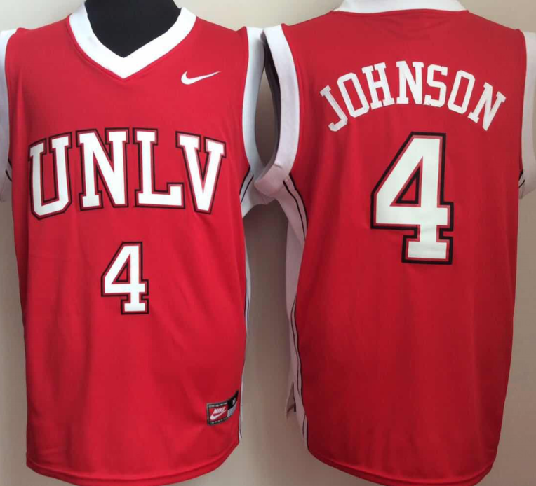 Unlv-Rebels-4-Larry-Johnson-Red-College-Basketball-Jersey