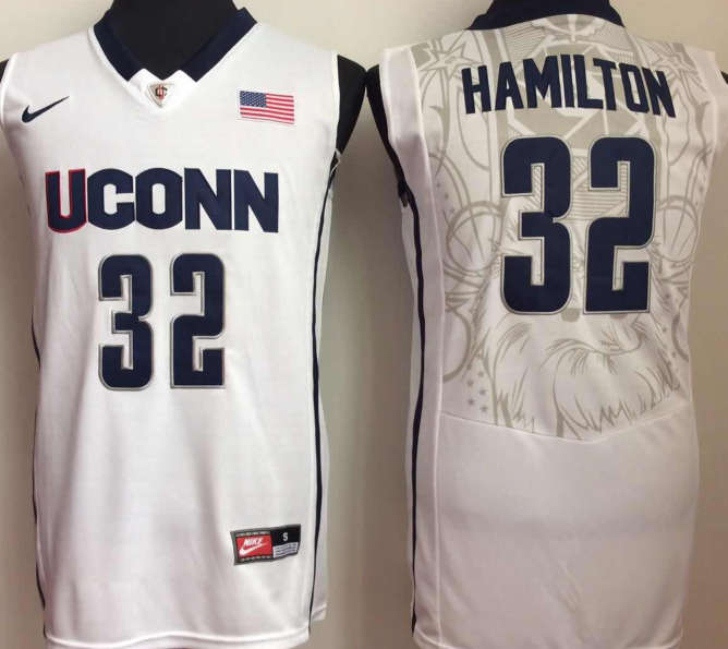 UConn-Huskies-32-Richard-Hamilton-White-College-Basketball-Jersey