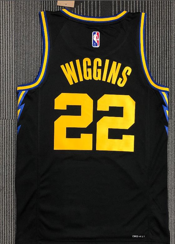 Golden State Warriors #22 Wiggins black jersey