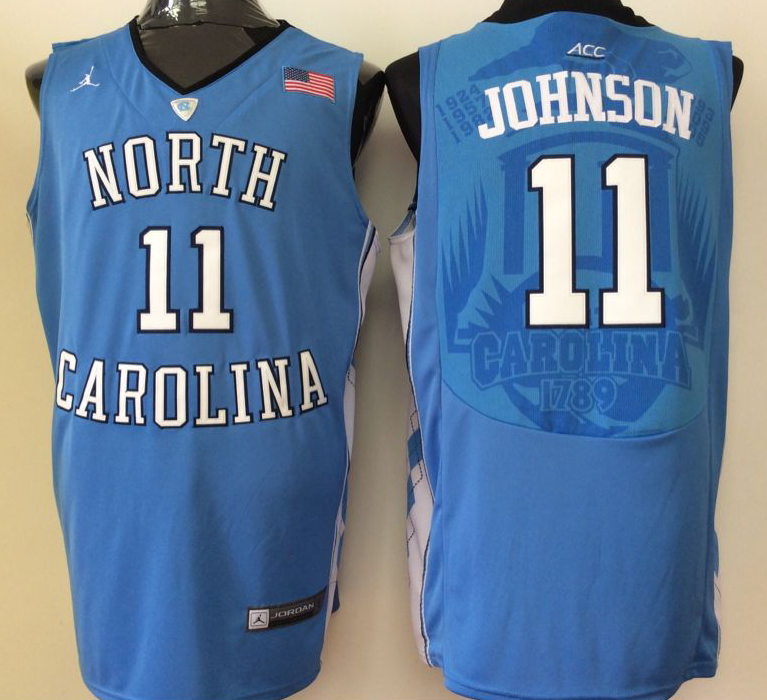 North-Carolina-Tar-Heels-11-Brice-Johnson-Blue-College-Basketball-Jersey