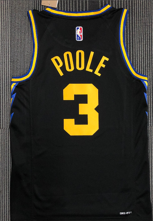 Golden State Warriors #3 Poole black jersey