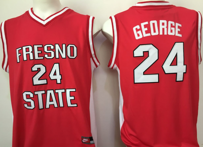 Fresno-State-Bulldogs-24-Paul-George-Red-College-Basketball-Jersey
