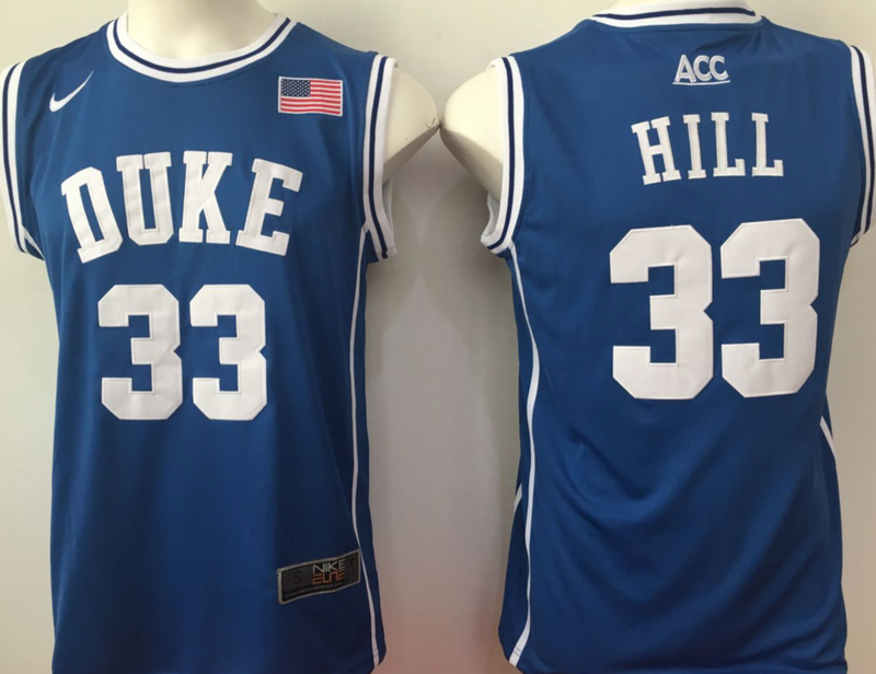 Duke-Blue-Devils-33-Grant-Hill-Blue-College-Basketball-Jersey