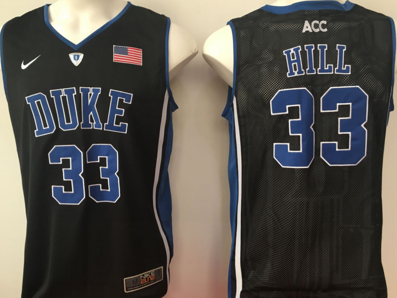 Duke-Blue-Devils-33-Grant-Hill-Black-College-Basketball-Jersey