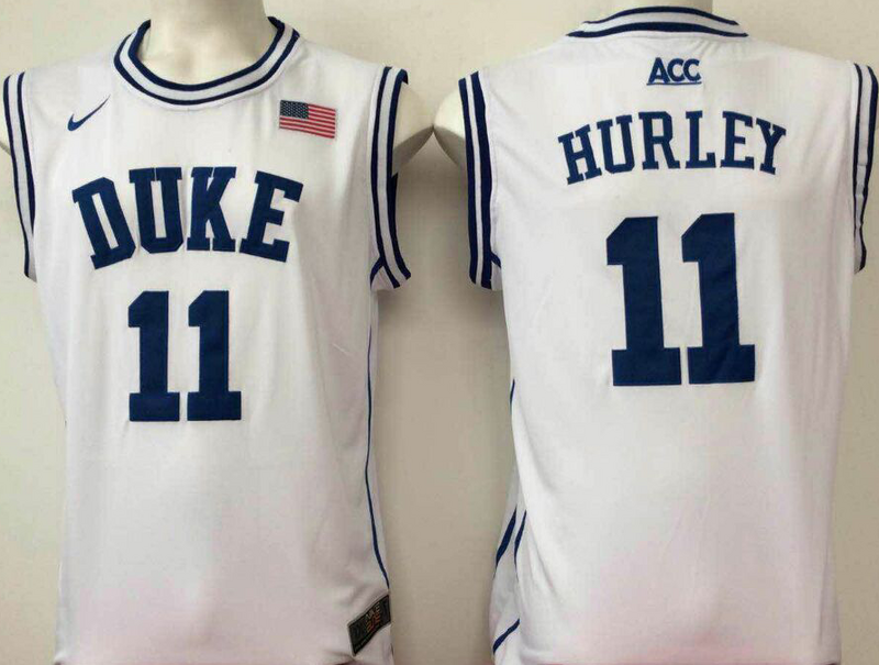 Duke-Blue-Devils-11-Bobby-Hurley-White-College-Basketball-Jersey