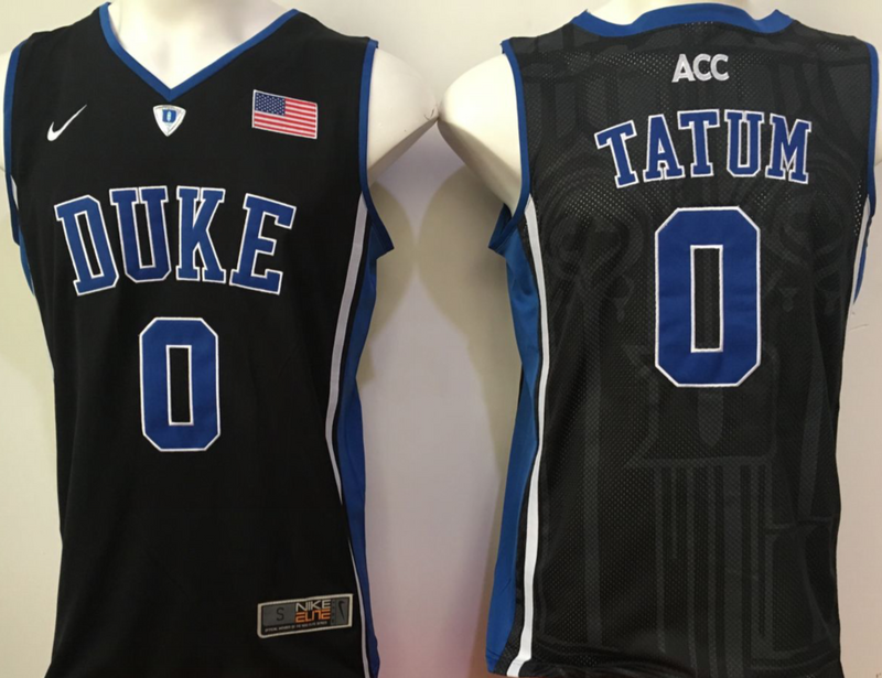 Duke-Blue-Devils-0-Jayson-Tatum-Black-College-Basketball-Jersey