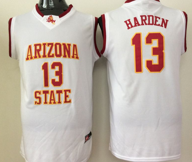 Arizona-State-Sun-Devils-13-James-Harden-White-College-Basketball-Jersey
