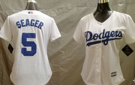 Los Angeles Dodgers #5 white women jersey