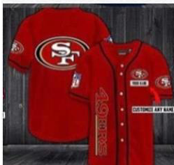 niners red custom jersey