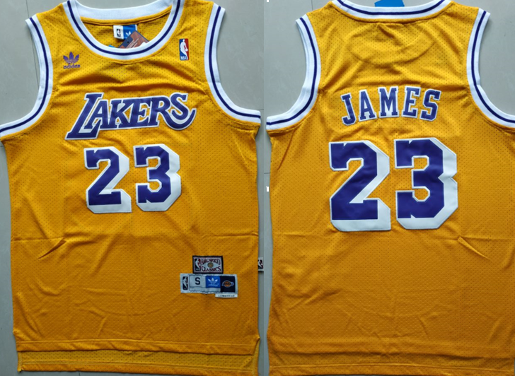 Lakers-23-Lebron-James-Yellow-Hardwood-Classics-Jersey