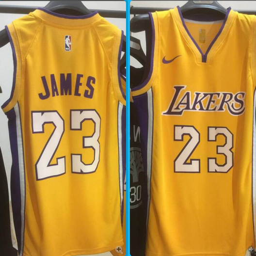 Lakers-23-Lebron-James yellow heat applied jersey