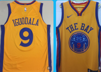 Warriors-9-Andre-Iguodala city yellow heat apploed jersey