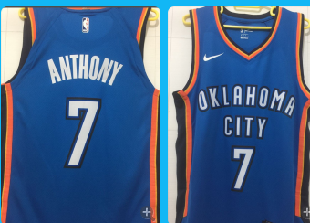 Thunder-7-Carmelo-Anthony blue heat apploed jersey
