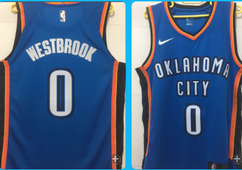 Thunder-0-Russell-Westbrook-Blue heat apploed jersey