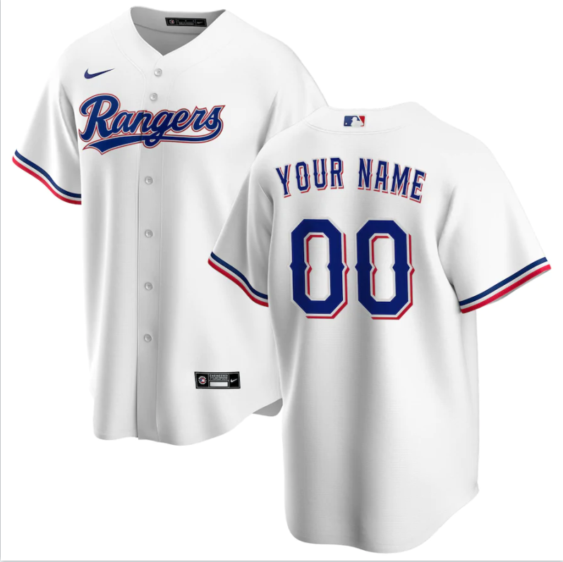 Texas Rangers custom white new jersey