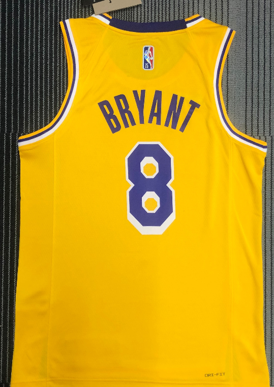Los Angeles Lakers #8bryant yellow 75th jersey