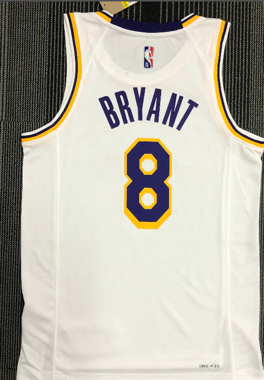 Los Angeles Lakers #8bryant white 75th jersey