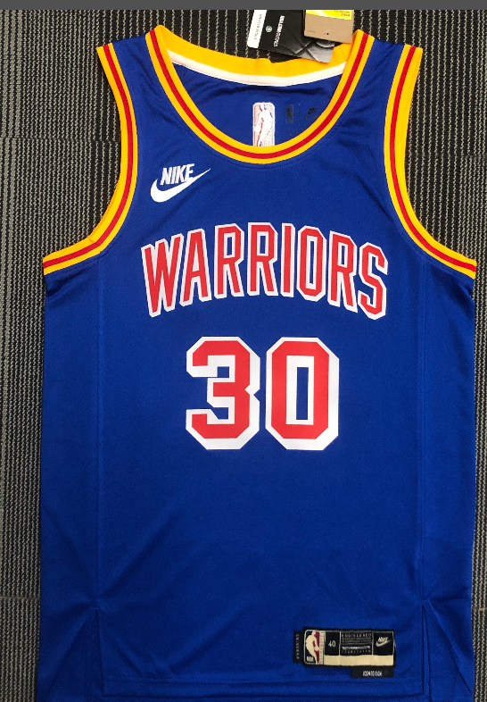 Golden State Warriors #30 curry blue 75th jersey