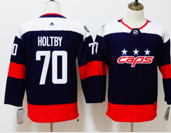 Capitals 70 Braden Holtby Navy Youth 2018 Stadium Series Adidas Jersey