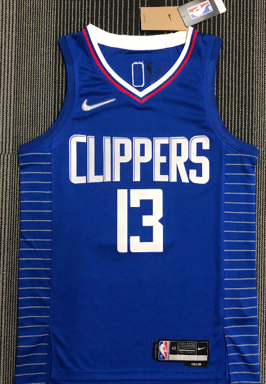 Clippers-13-Paul-George blue 75th jersey
