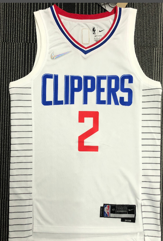 Clippers-2-Kawhi-Leonard white 75th jersey