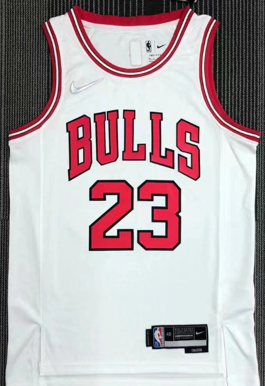 Chicago Bulls#23 white 75th jersey