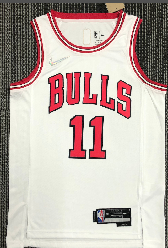 Chicago Bulls#11 white 75th jersey