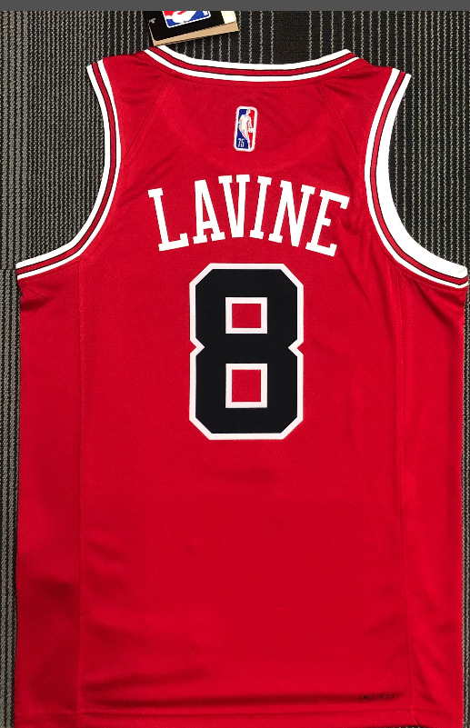 Chicago Bulls#8 red 75th jersey